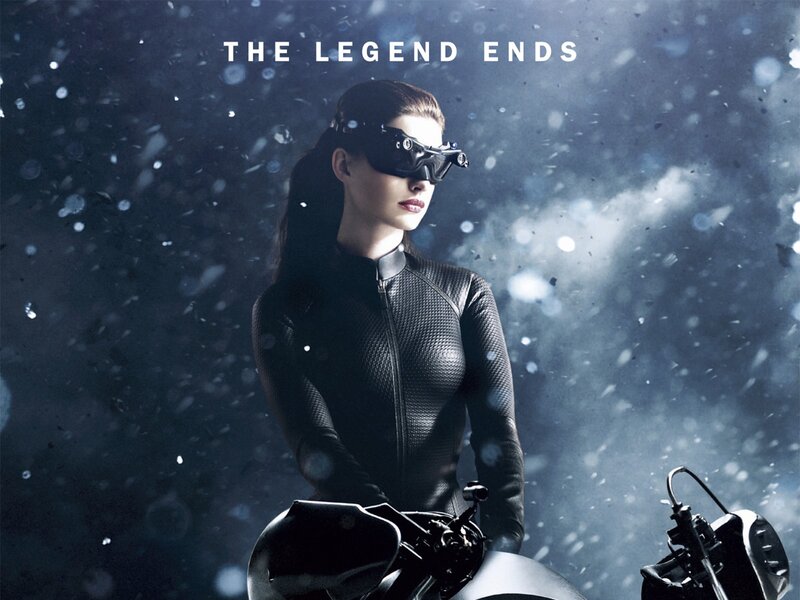 Catwoman on a motorcycle