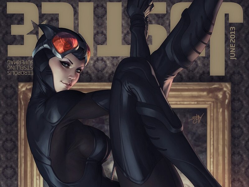Catwoman on magazine cover