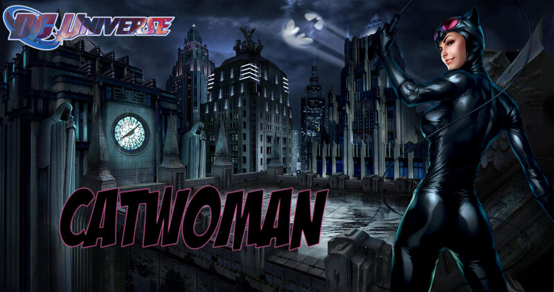 Catwoman on Rooftop — Black, Dramatic, Night