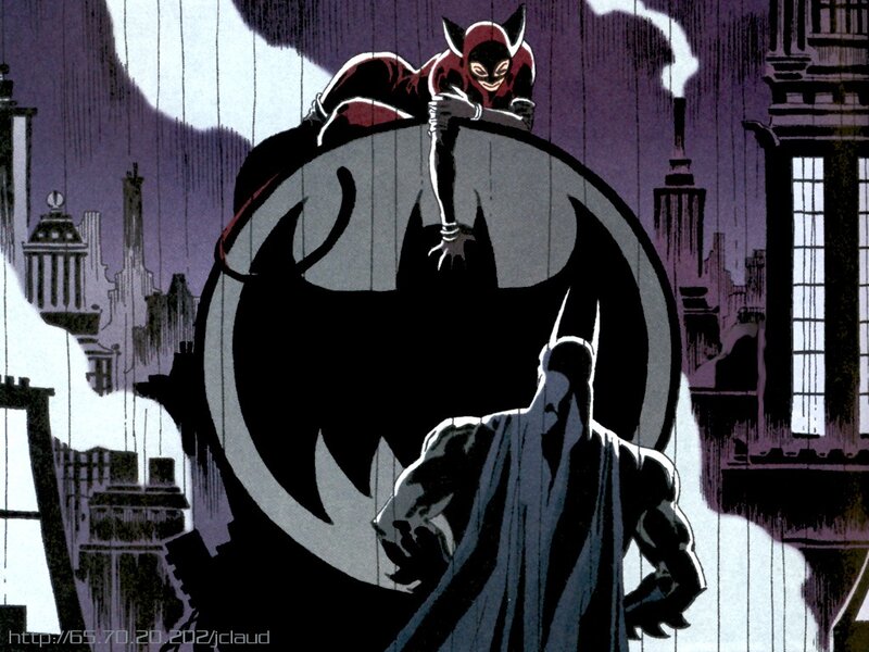 Catwoman on the Bat-Signal