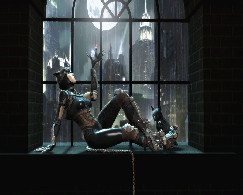 Catwoman on Windowsill