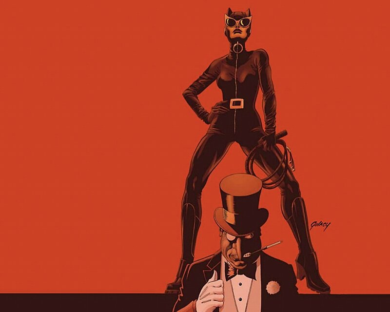 Catwoman Standing on Penguin