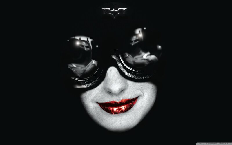 Catwoman with red lips