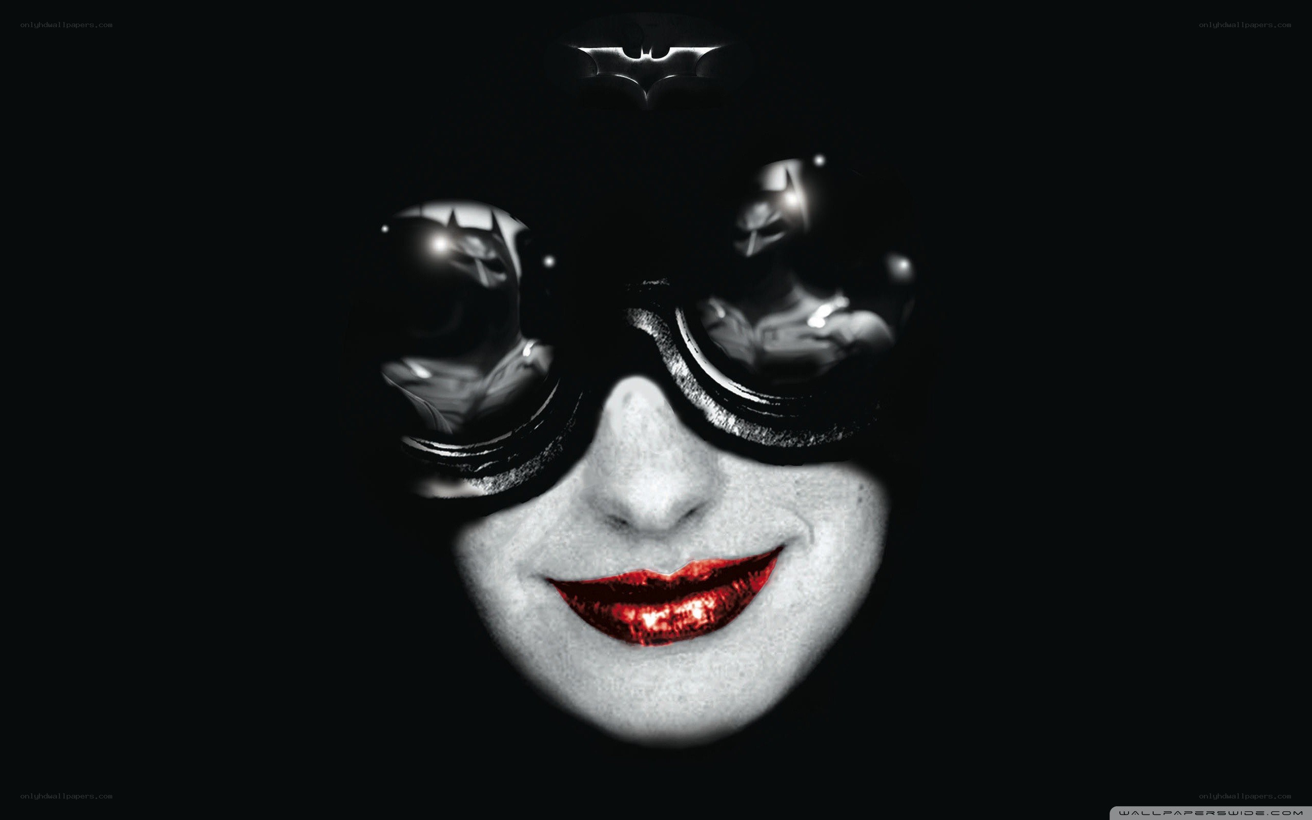 Catwoman with red lips