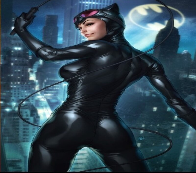 Catwoman with Whip — Black, Dramatic