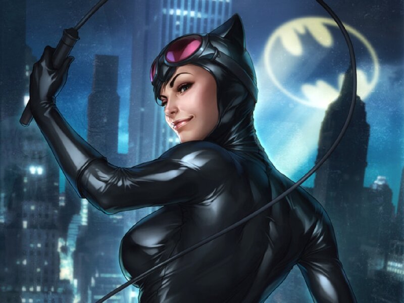 Catwoman with Whip — Black