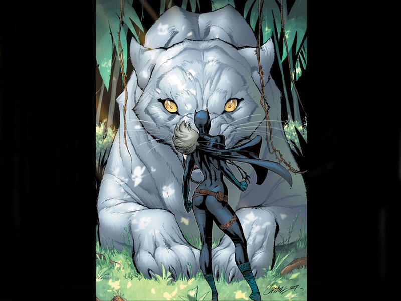 Catwoman with White Panther