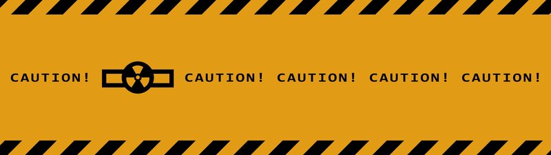 Caution radiation warning