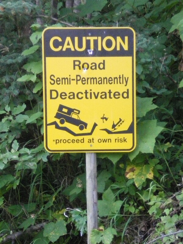 Caution road sign