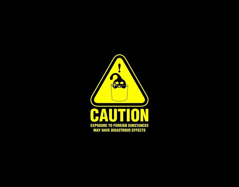 Caution Sign with Character