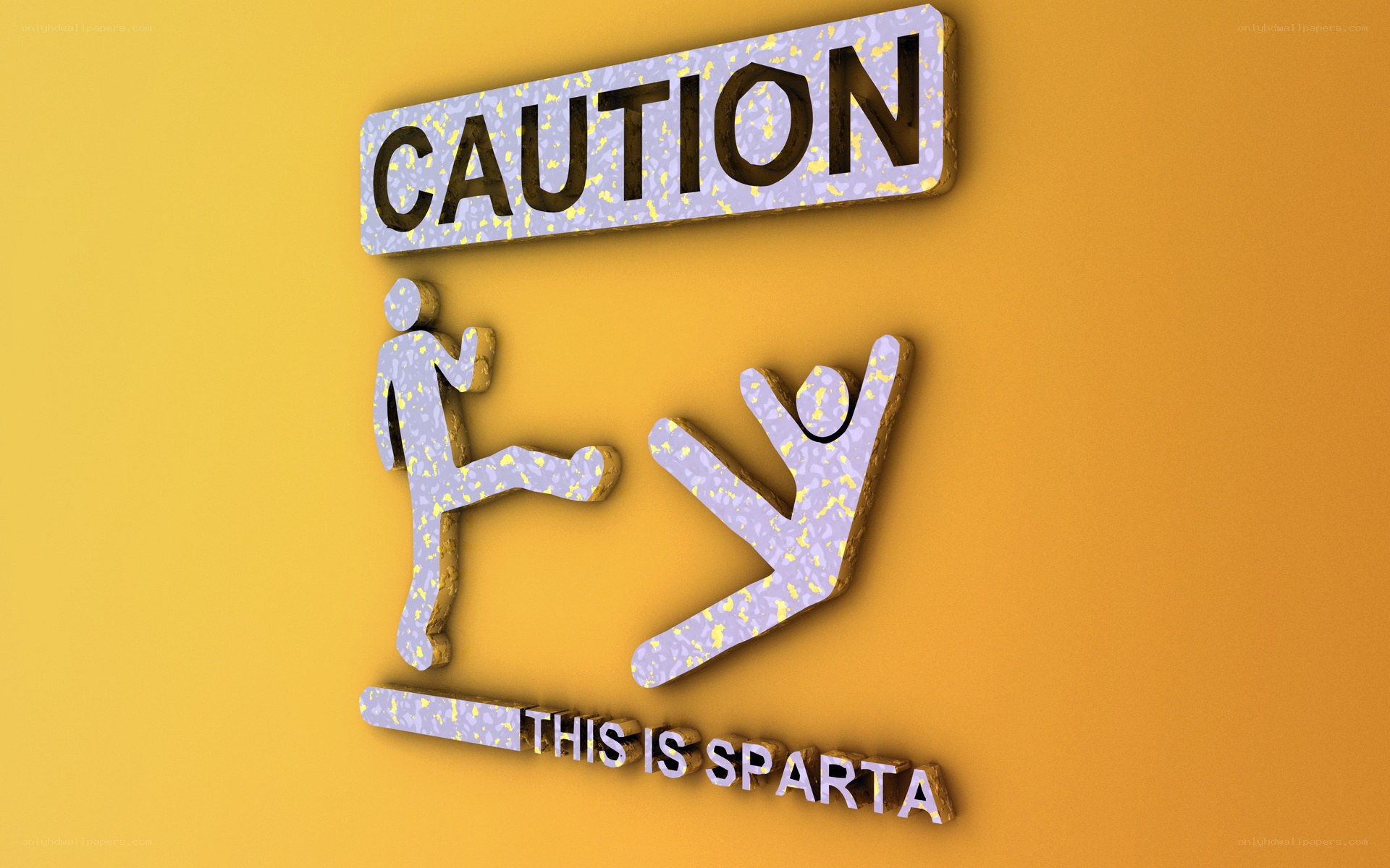 Caution: This is Sparta sign