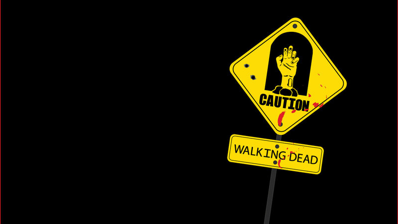 Caution: Walking Dead sign