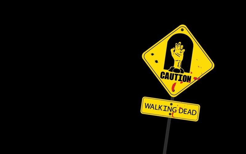 Caution: Walking Dead sign