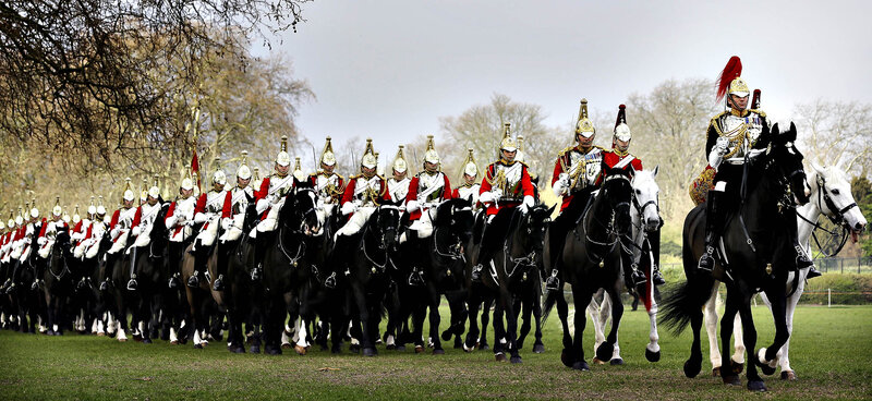 Cavalry Soldiers on Horses — Green