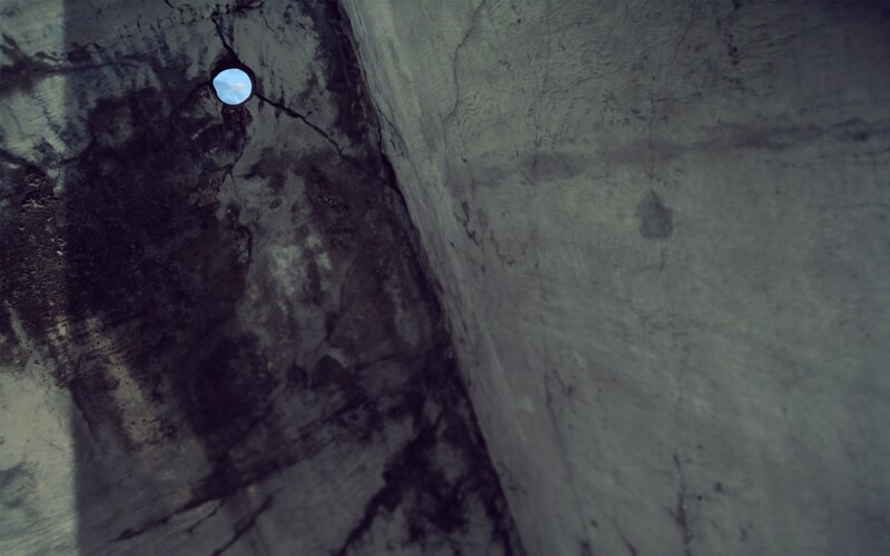 cave ceiling with hole