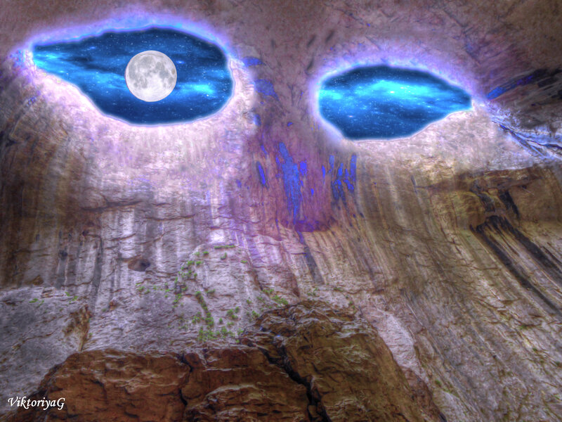 Cave Ceiling with Moon