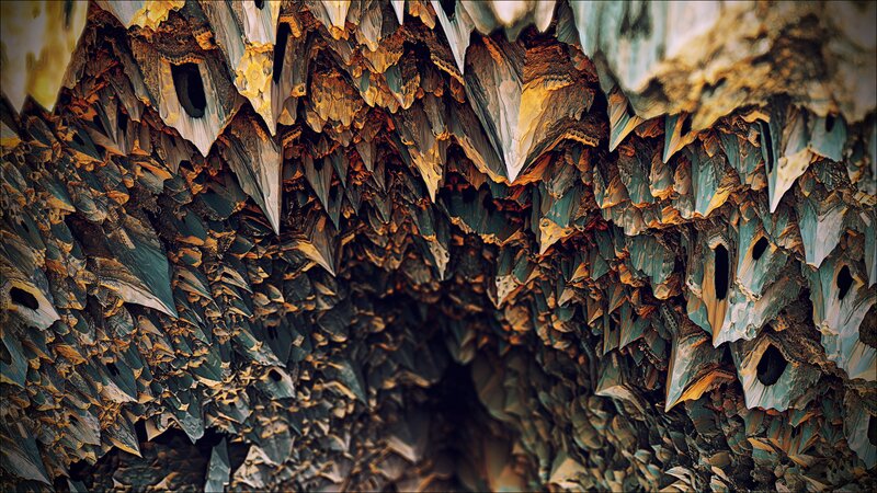Cave Ceiling with Stalactites