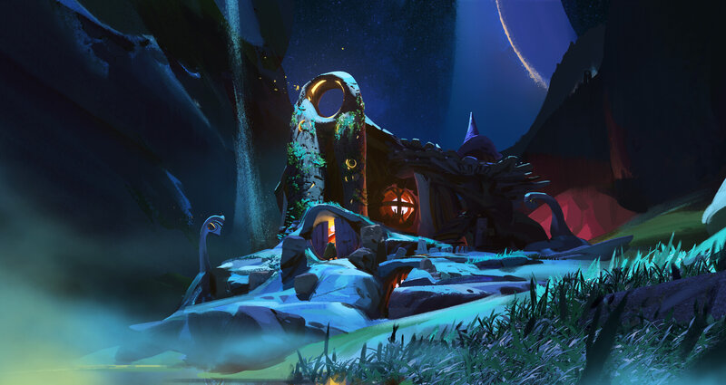 Cave Dwelling at Night
