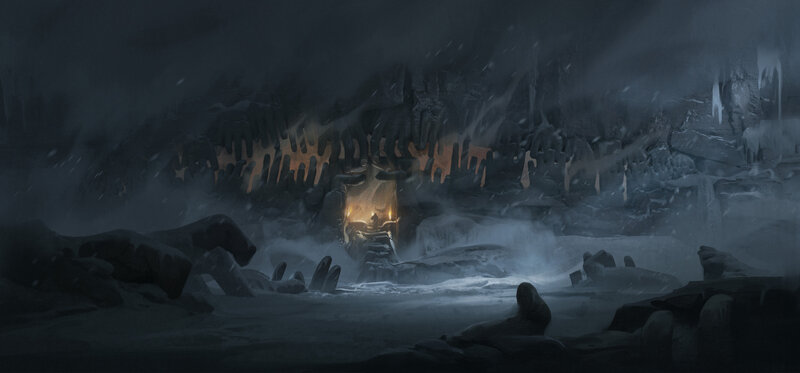 Cave Entrance in Snow