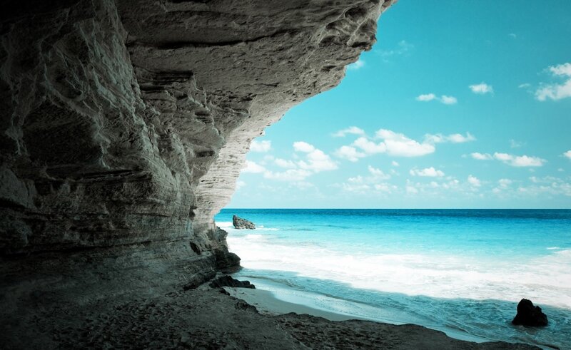 Cave Entrance Overlooking Beach