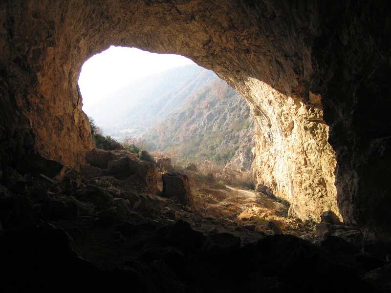 Cave Entrance View — Brown