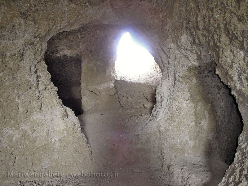 Cave entrance with bright light