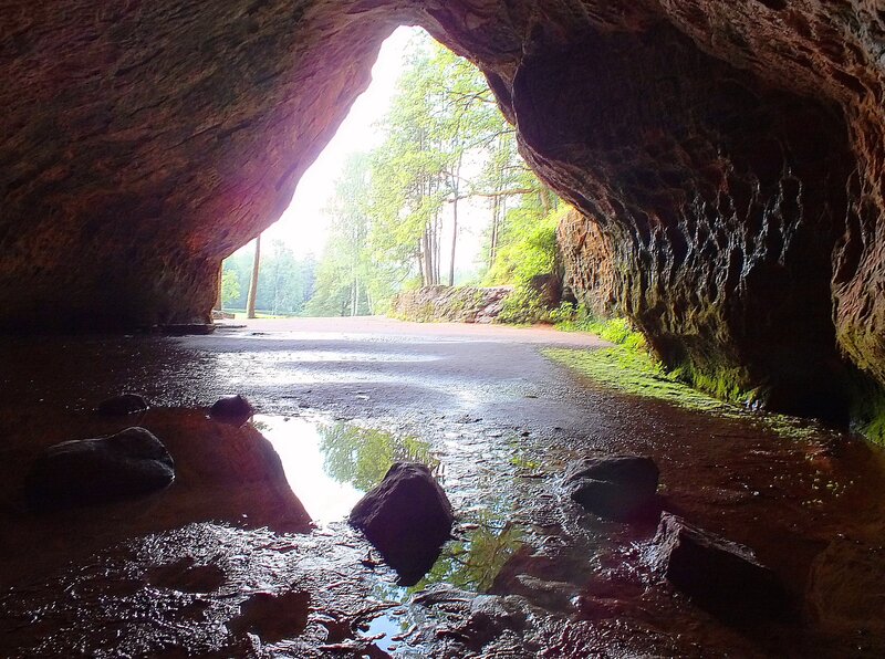 Cave Entrance with Stream