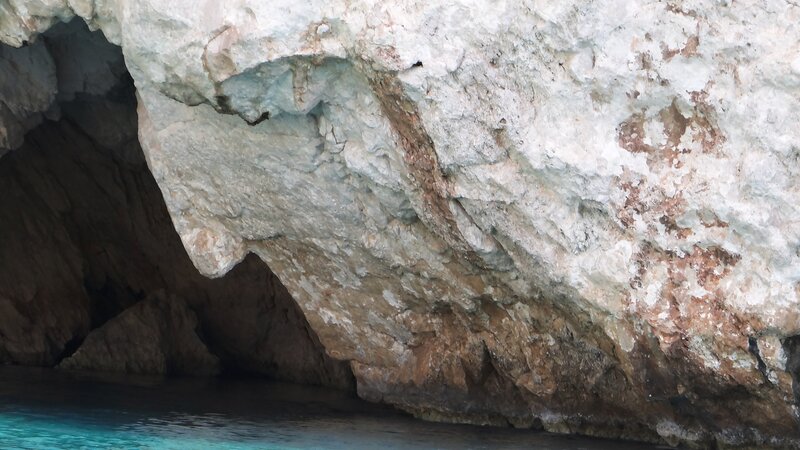 Cave Entrance with Water — White
