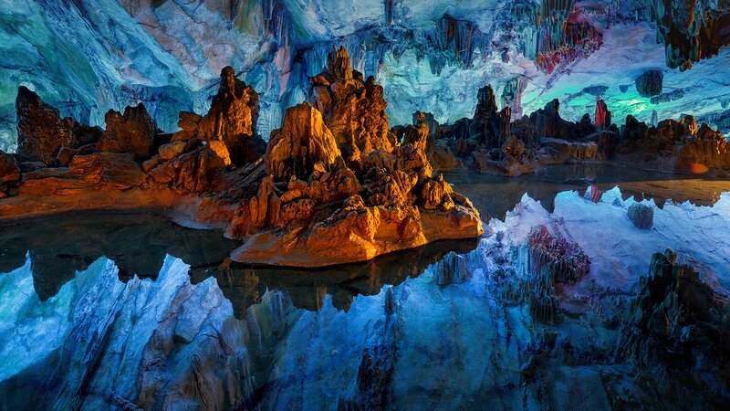 Cave Formations in Water