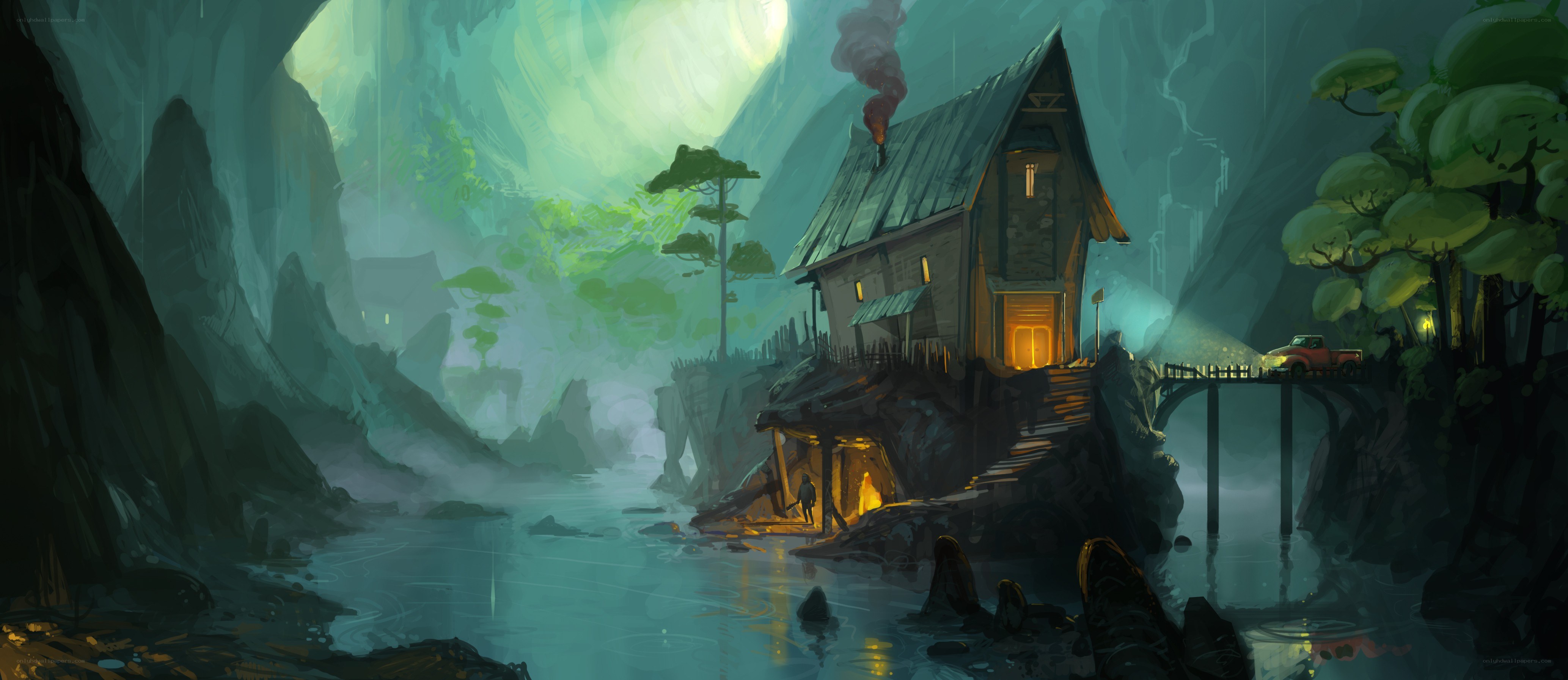 Cave house by the river