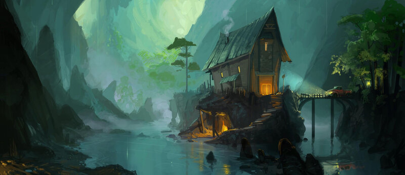 cave house by the river