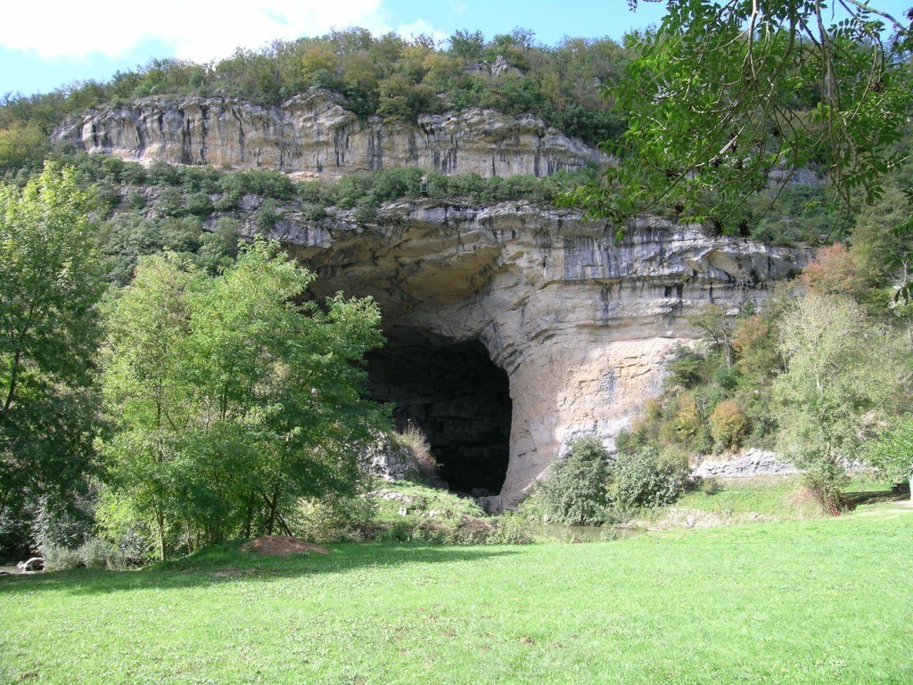 Cave in a rocky cliff