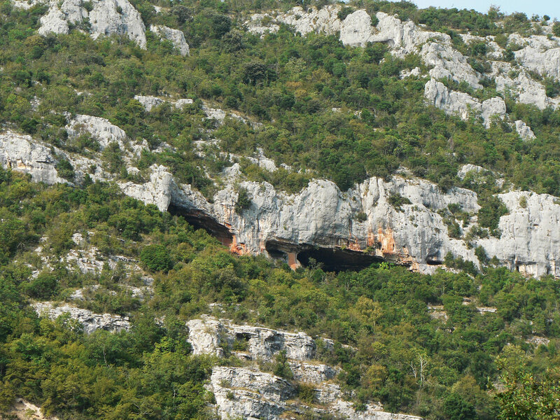 Cave in a rocky hillside
