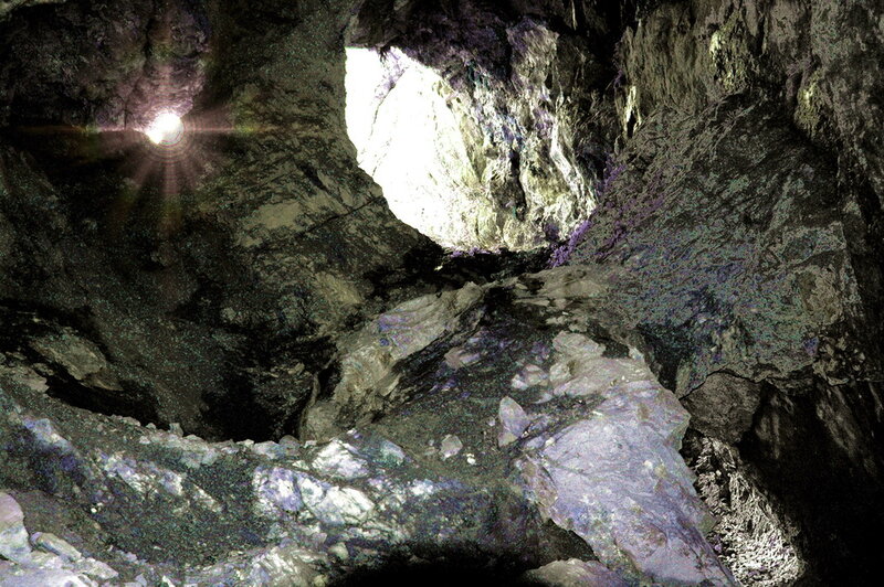 Cave Interior with Sunlight