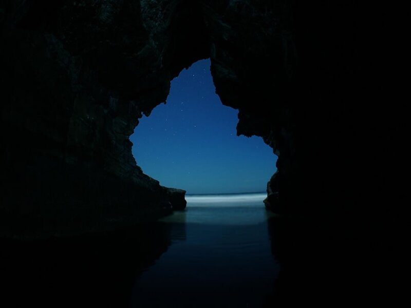 Cave Opening at Night