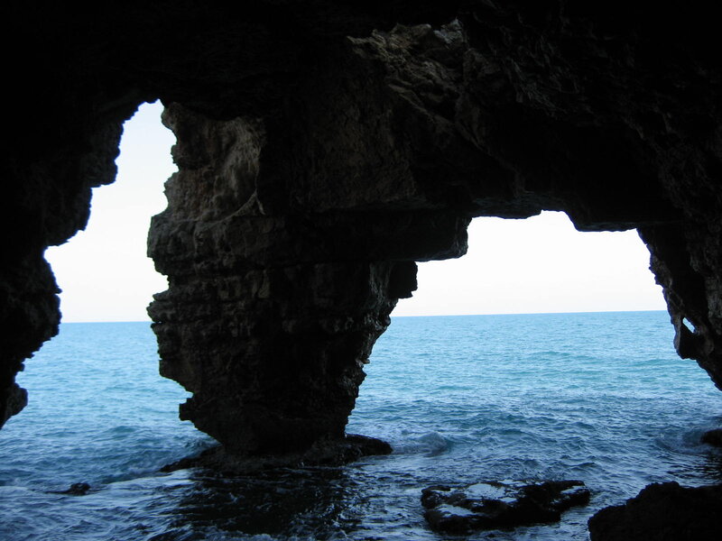 Cave Opening to Ocean — Blue, Serene
