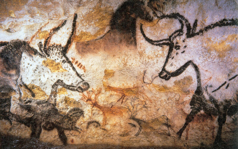 Cave painting of animals