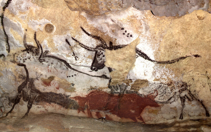 Cave Painting of Animals — Brown