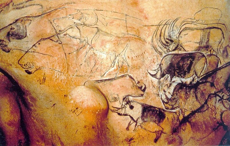Cave painting of animals