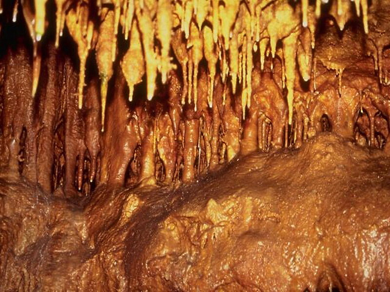 Cave Stalactites and Formations — Brown, Dark