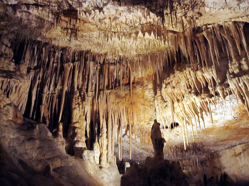 Cave Stalactites and Formations — Brown, Dramatic