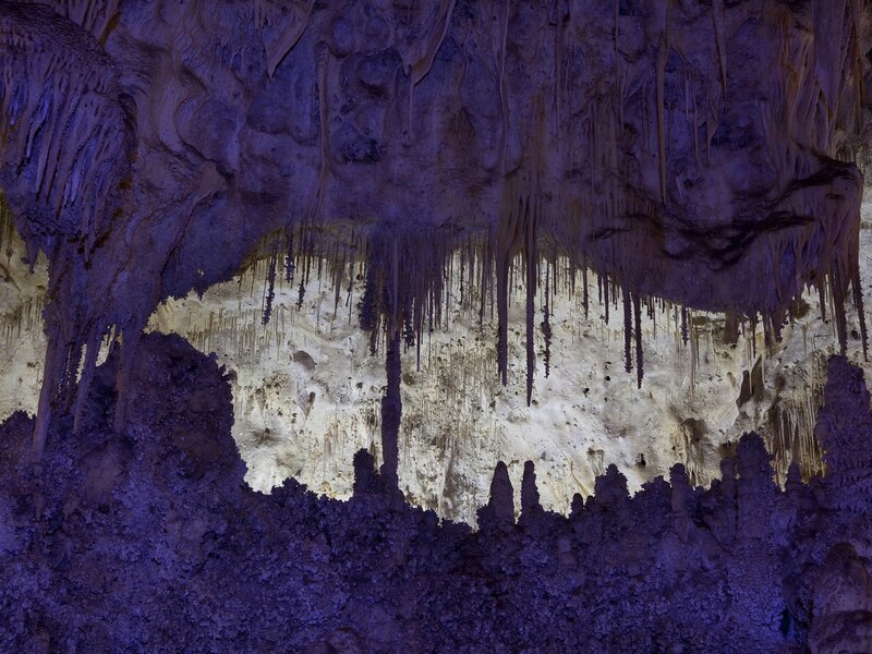 Cave Stalactites and Formations — Purple