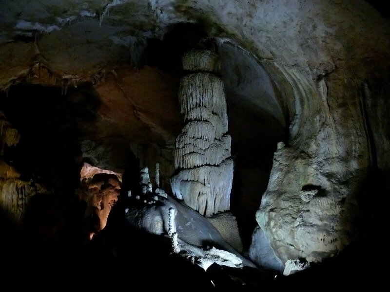 Cave Stalagmite Formation — Gray