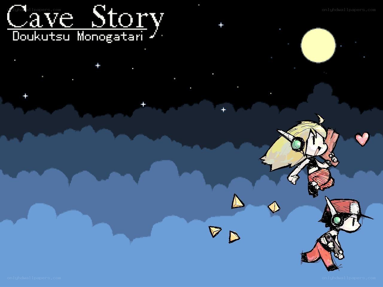 Cave Story characters in sky