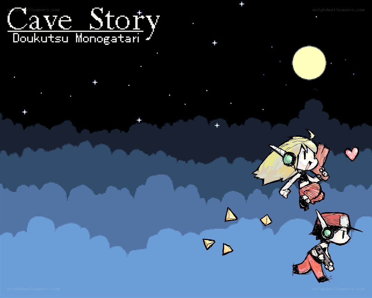 Cave Story characters in sky