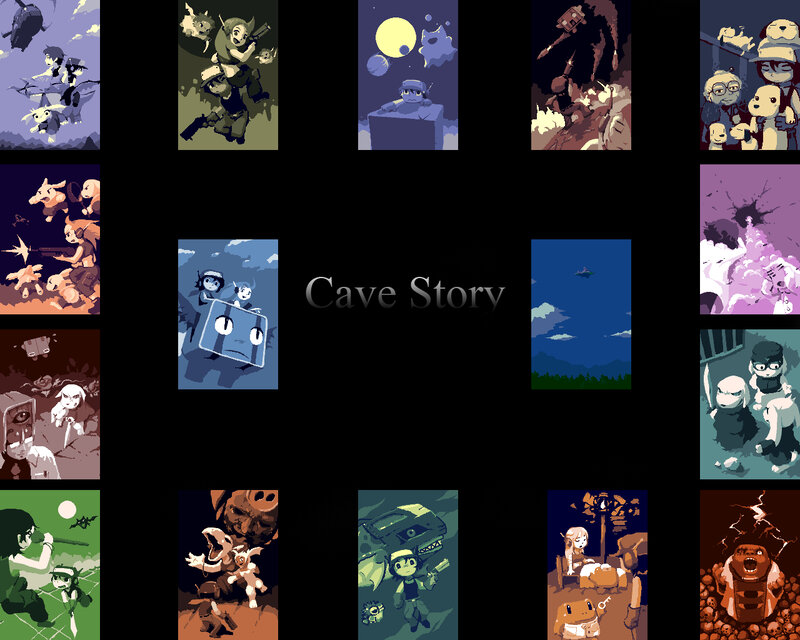Cave Story game art collage