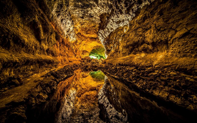 Cave Tunnel Interior — Brown