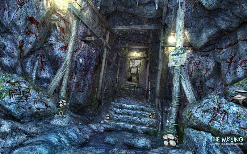 Cave Tunnel with Stairs