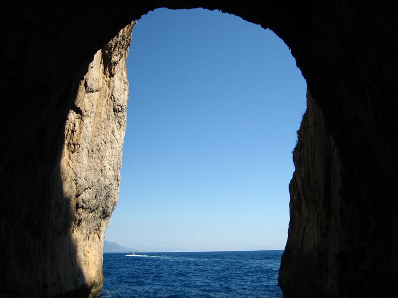 Cave view of the sea