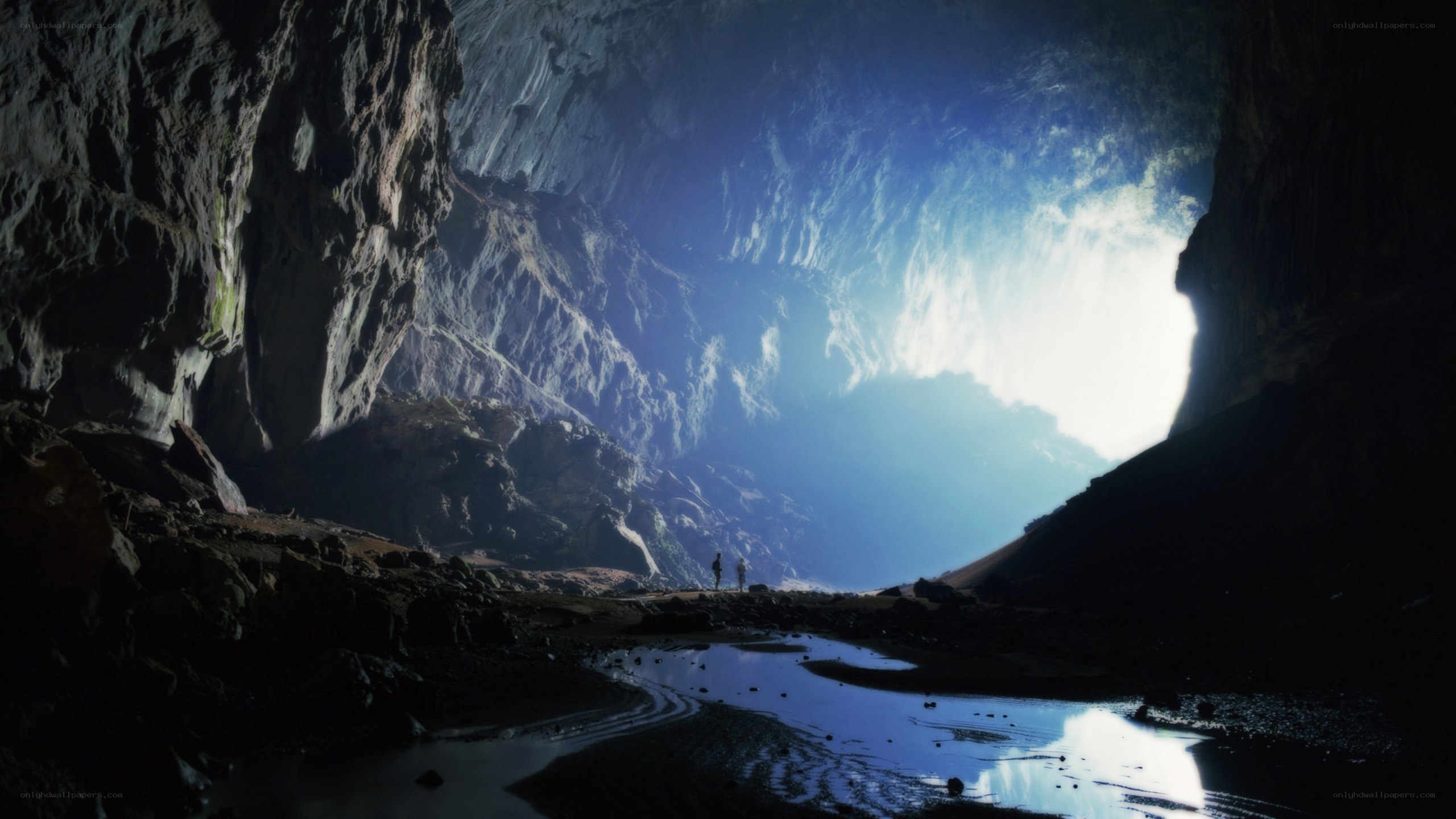 Cave with bright opening